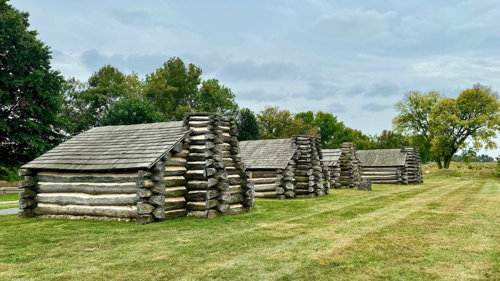 Winter encampment grounds at Valley Forge, Pennsylvania, where George Washington and the Continental Army endured the harsh winter of 1777–1778. A powerful symbol of endurance and resilience on our American Revolution in the North tour.