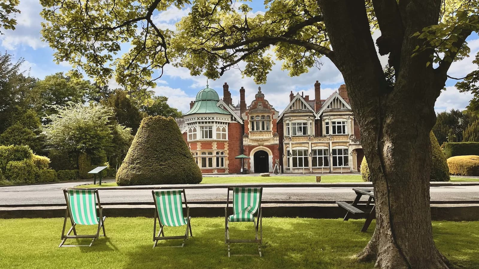 View of Bletchley Park where Essential History Expeditions will visit the ULTRA Code Breakers compound — a vital component in Allied victory and real-life inspiration for the Oscar-winning film The Imitation Game.