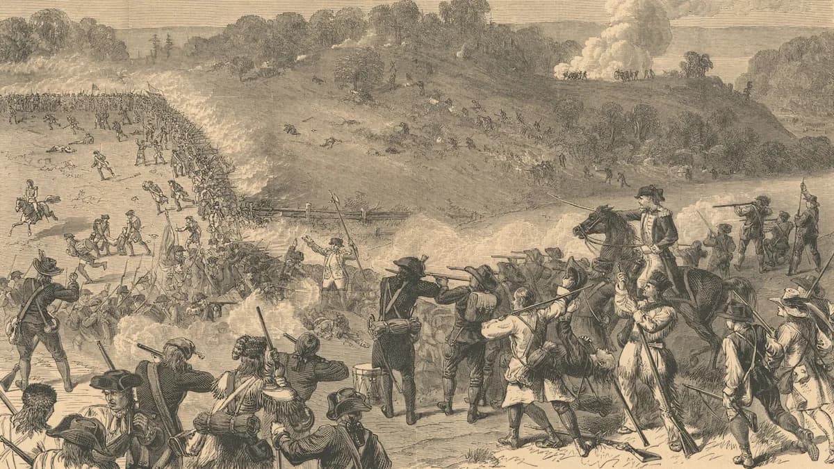 Engraving of the Battle of Harlem Heights published in Harper’s Weekly in September 1876