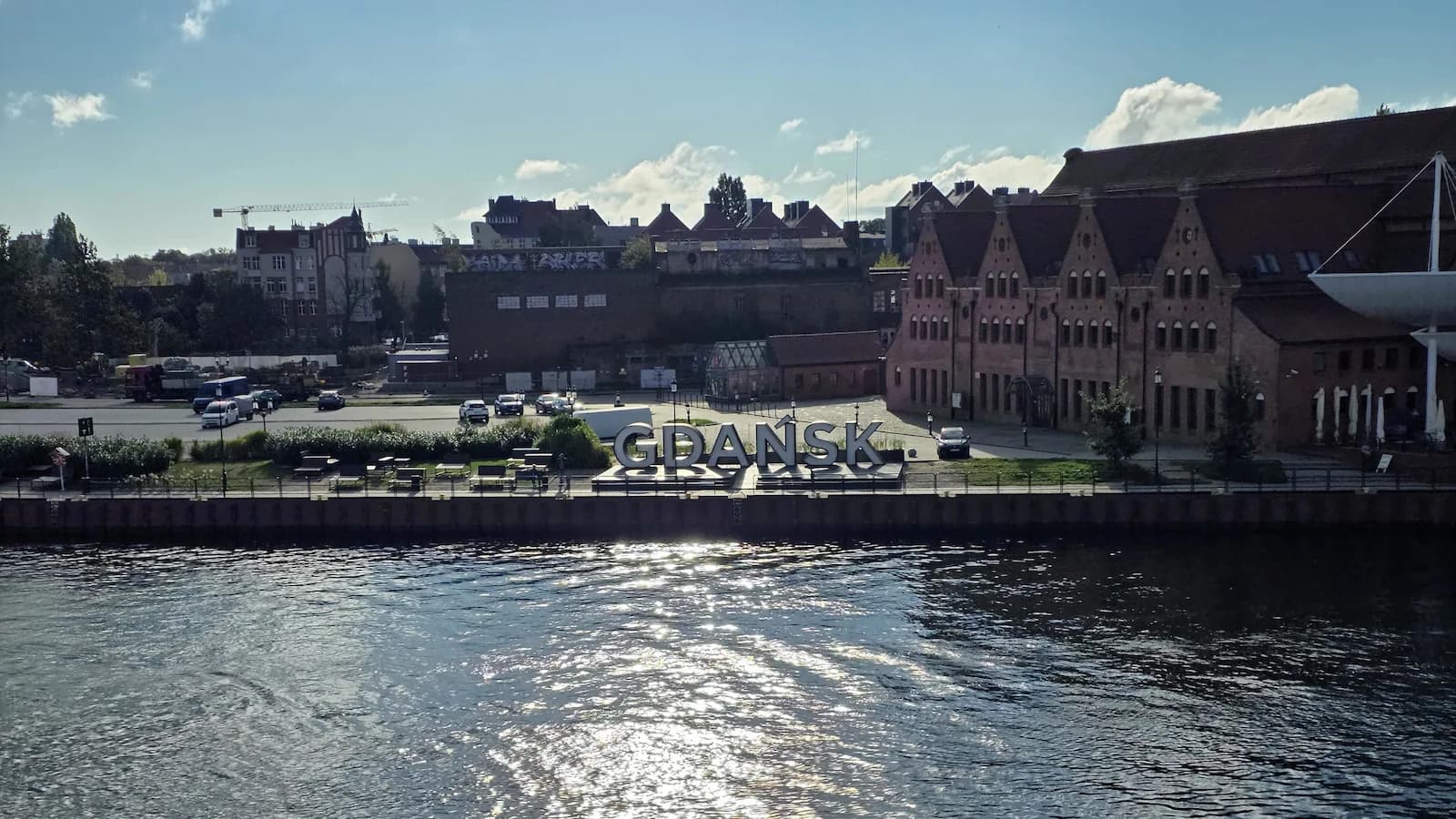 Historic Gdansk waterfront along the Motlawa River, showcasing the city’s rich Hanseatic League heritage and stunning Baltic port architecture.