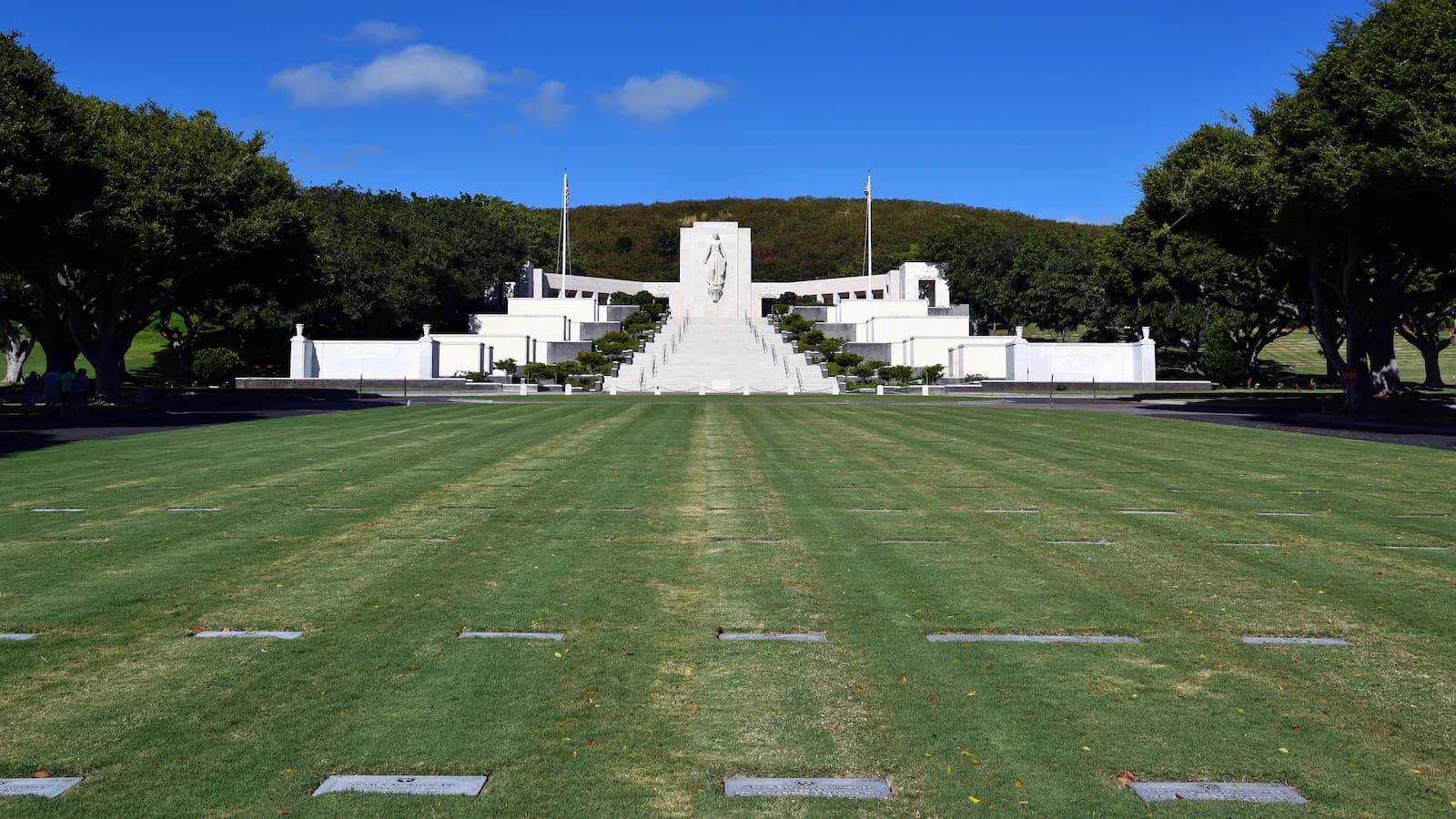 National Memorial Cemetery of the Pacific at Punchbowl, final resting place of thousands of WWII heroes visited during Essential History Expeditions’ Hawaii history tour.