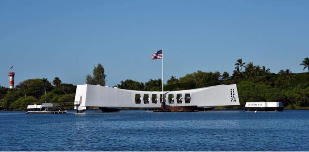 flag at Pearl Harbor